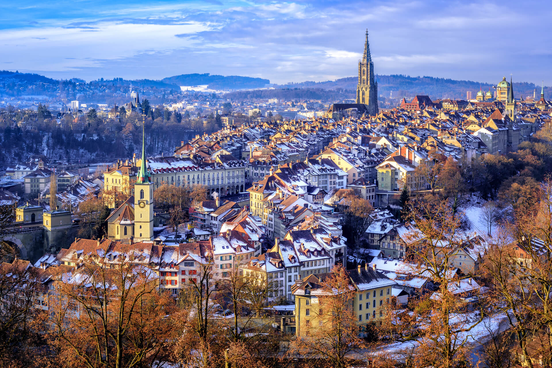 White Snow in Bern Winter